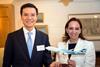 Cathay Pacific COO Ivan Chu and Claudia Ruiz Massieu, secretary for tourism of Mexico