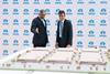 Natarajan Chandrasekaran, chairman, Tata and PM Rishi Sunak following the announcement of Tata's new 4bn gigafactory in the UK