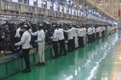 Motorcycle production line in HMSI Fourth Plant