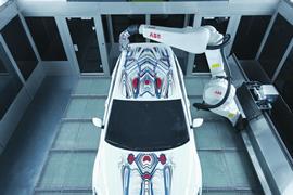 ABB Robotics PixelPaint Art Car_Illusorr design