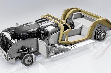 The Plus Six features a bonded and riveted aluminium platform that houses a turbocharged BMW straight six and an eight-speed ZF automatic transmission