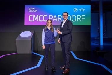 Milan Nedeljkovic, Member of the Board of Management of BMW AG, responsible for Production, and Sophia Zielosko, Plant Project Lead at the BMW Group Cell Manufacturing Competence Centre