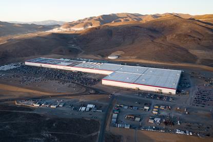 Tesla and Panasonic's gigafactory in Reno, Nevada