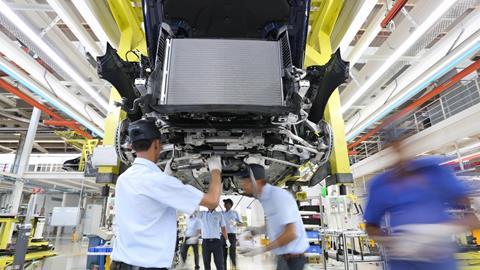 The Mercedes-Benz plant at Chakan, Pune