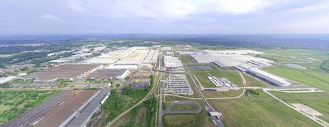 Audi Gyor aerial shot