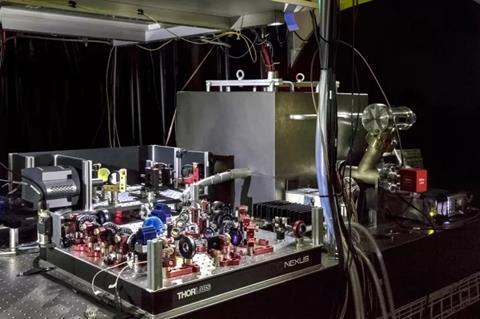 Experimental setup of an ion trap quantum processor at the Johannes Gutenberg University Mainz. (Image- Thomas Klink)