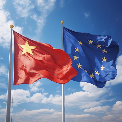 Firefly china and europe flags side by side with sky in background 17252