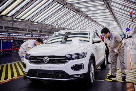 Vehicle production at the FAW-Volkswagen factory Foshan