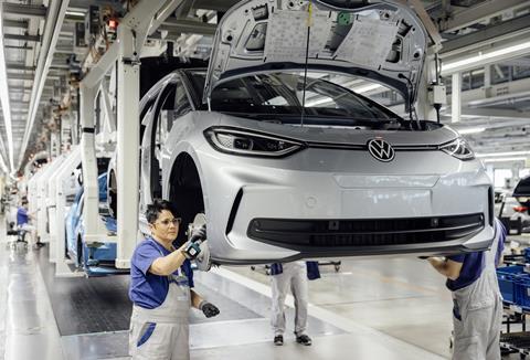 Production of the Volkswagen ID.3 at the Zwickau vehicle plant