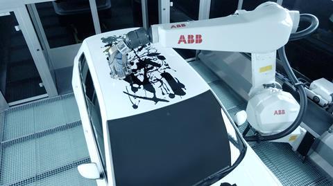 ABB Robotics PixelPaint Art Car_Advait Kolarkar design.close up