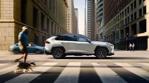 The Toyota RAV4 Hybrid, manufactured exclusively in Georgetown, Kentucky & Woodstock, and Ontario