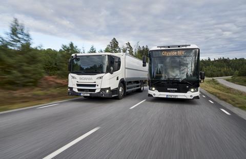 Scania electric commercial vehicles