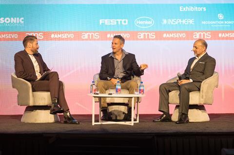 Christopher Ludwig, Chief content officer, AMS; Jeremy Keating, Stellantis Kokomo Transmission and Dr. Sardar Asif Khan, Stellantis