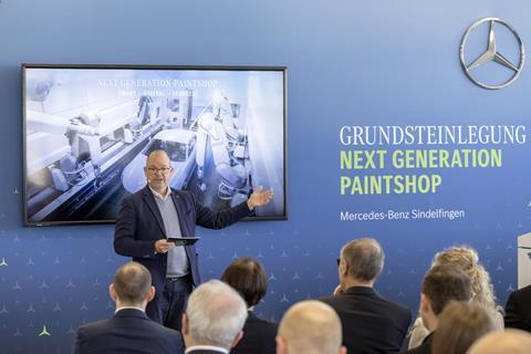 Production Manager Jörg Burzer is hoping for %22China Speed%22 in the planning and construction of the new paint shop. Digital twins will help with this. (Image- Mercedes-Benz AG)