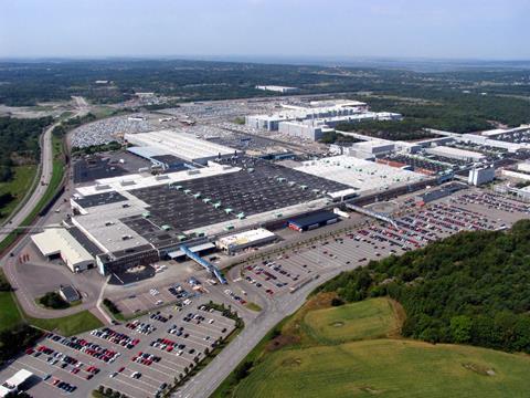 Aerial view of Torslanda, Gothenberg, production plant in Sweden