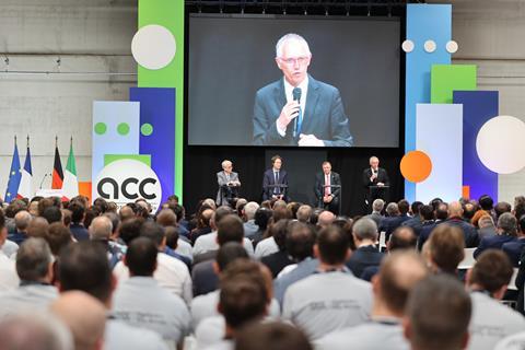 Stellantis CEO Carlos Tavares at ACC's Inauguration for its gigafactory in France