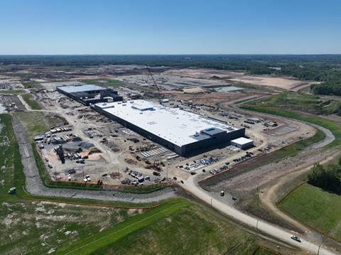 Toyota's new EV battery manufacturing plant under construction in North Carolina