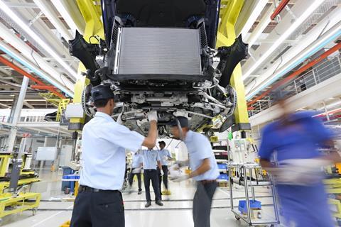 The Mercedes-Benz plant at Chakan, Pune