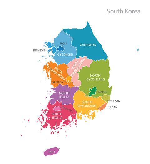 Map of South Korea