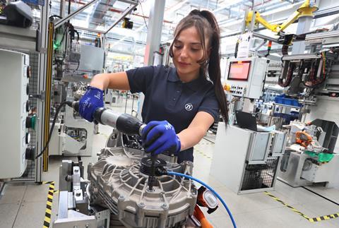 Electric drive axle production at ZF's plant in Schweinfurt