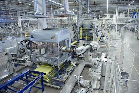 ABB spot welding technology at Scania plant in Oskarshamn
