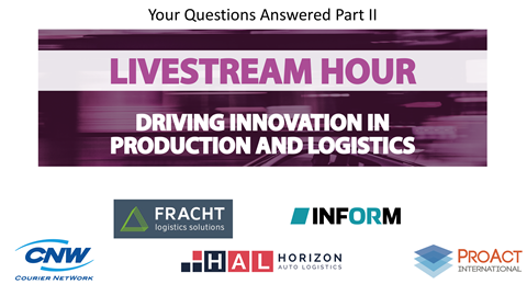 Your questions answered part 2 production and logistics technology