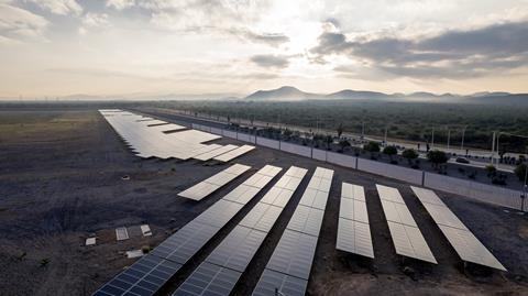 Solar panels at BMW’s plant at San Luis Potosí
