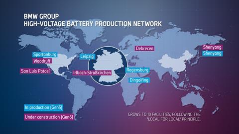 BMW expands EV battery production to 10 sites, aligning with 