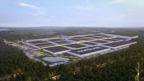 The Northvolt Gigafactory in Sweden