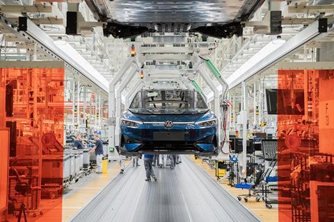The ID.7 in the final stages of assembly. (Image- Volkswagen:Marc Sluiter)