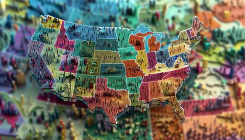 Map of USA America